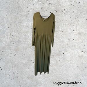 ~Vishow~ Olive Green Women's Dress